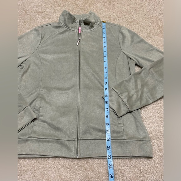 Tickled Pink - Green Zip Up Jacket - Very Soft - Size: Small - Picture 3 of 6